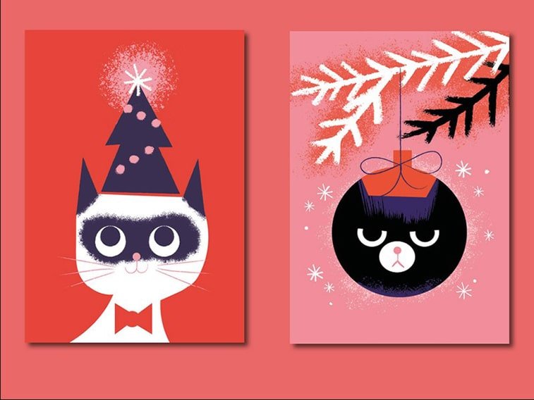 christmas card digital design ideas