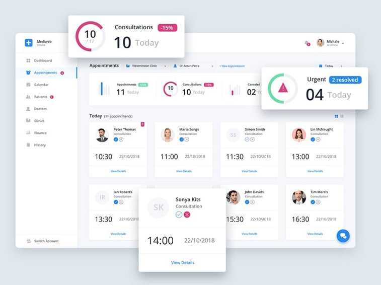 healthcare medical app concept ui ux design