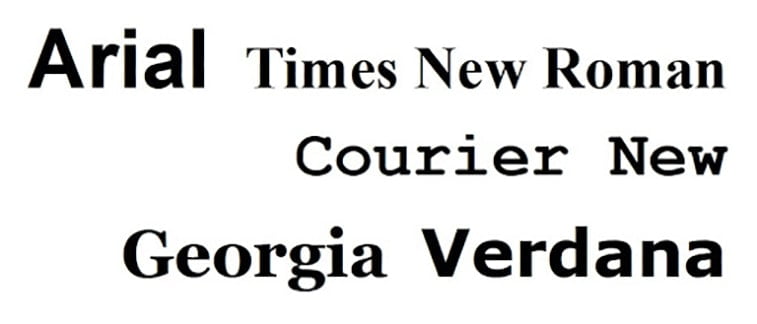 basic web fonts examples