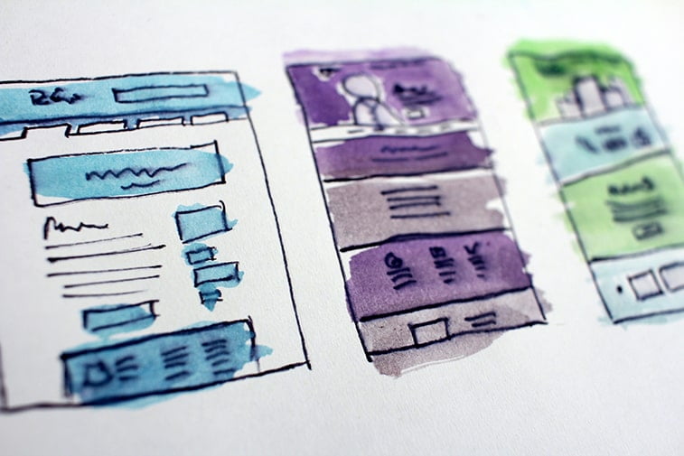 website deisgn plan drawing