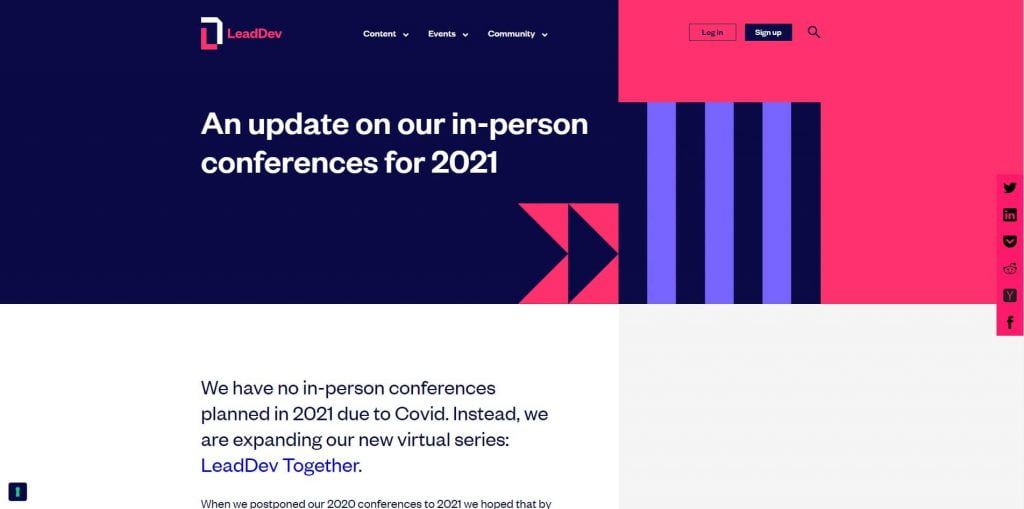 web design events 2021 leaddev
