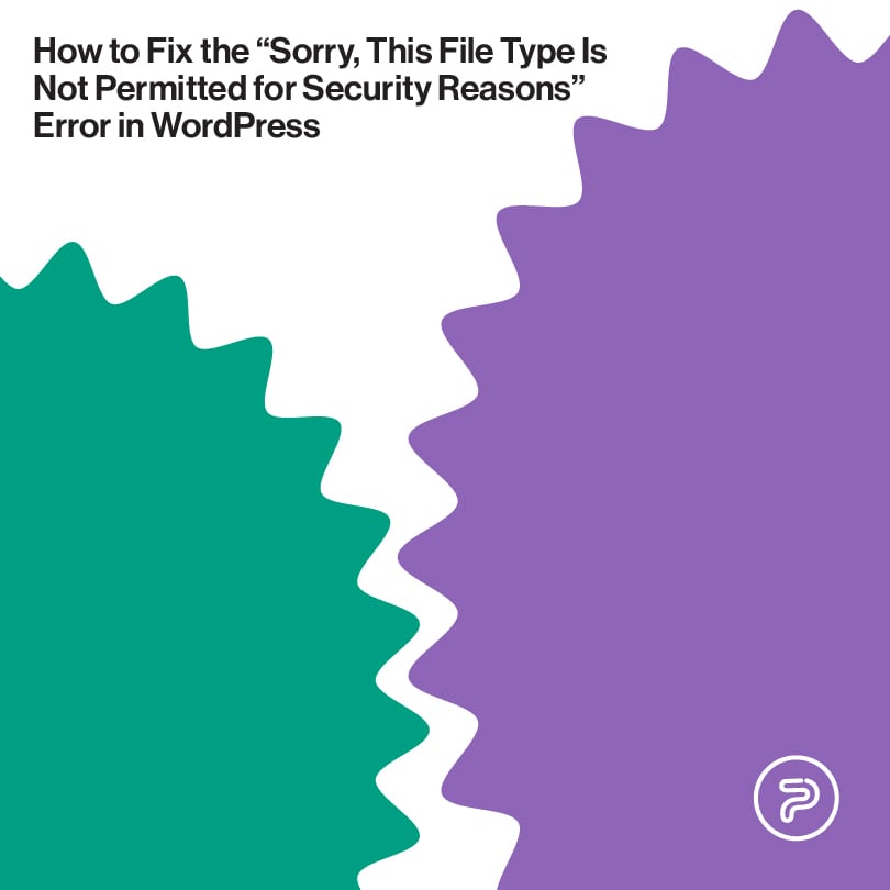 this file type is not permitted for security reasons in WordPress.