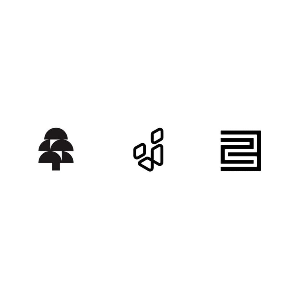 logo design trends prediction example asymmetrical