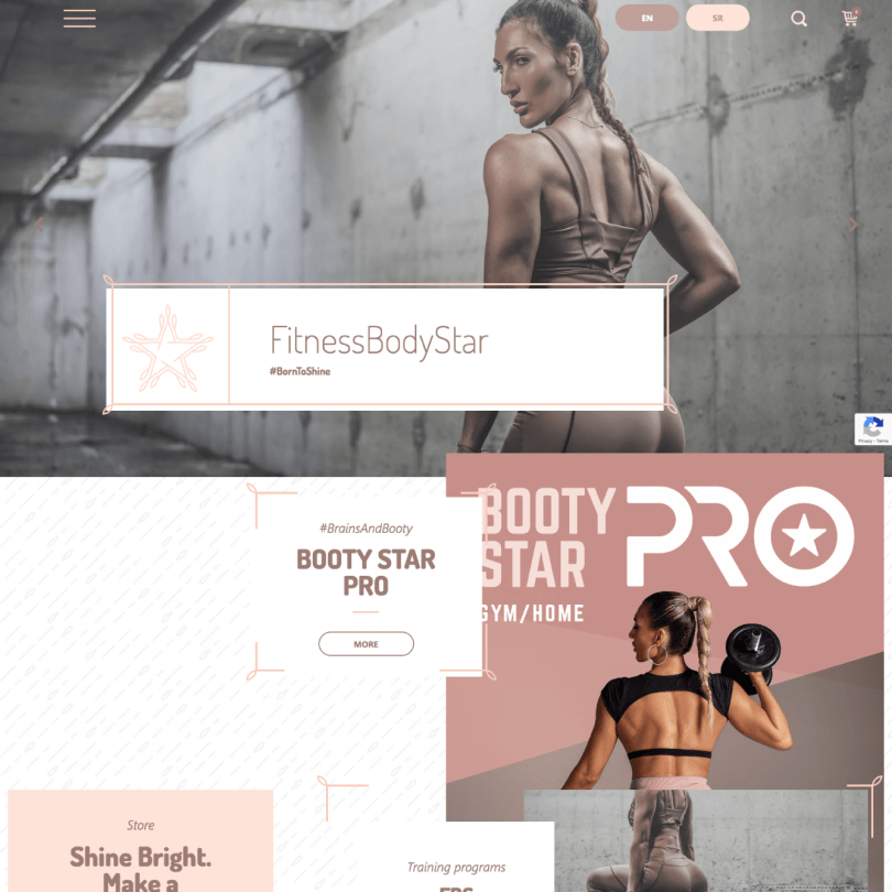fitness coach website design example