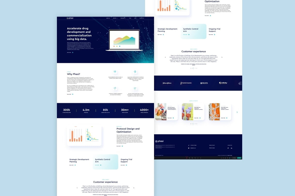 medical website development example design