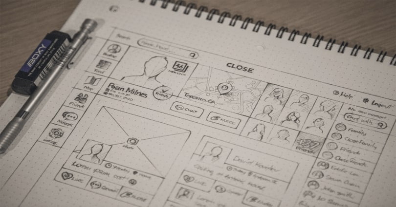 wireframe sketch example