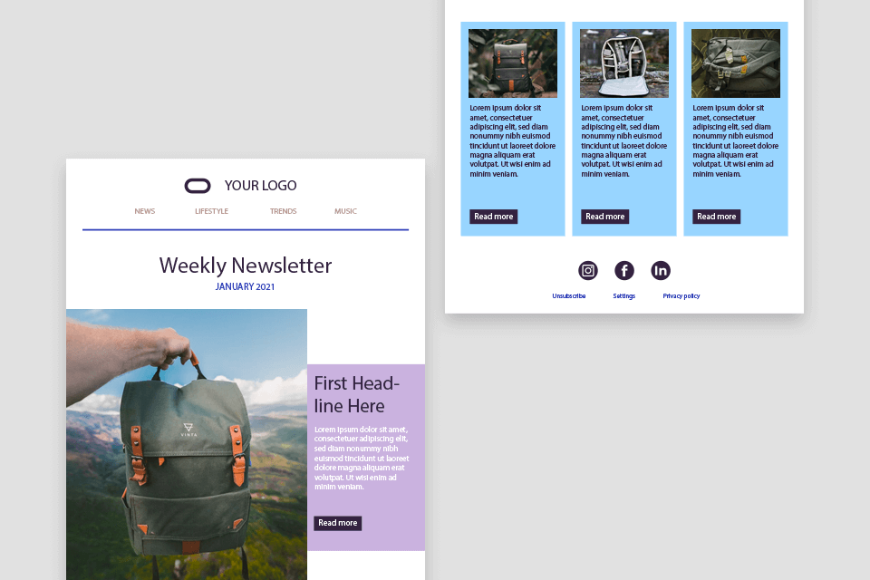 Focus on email marketing design.