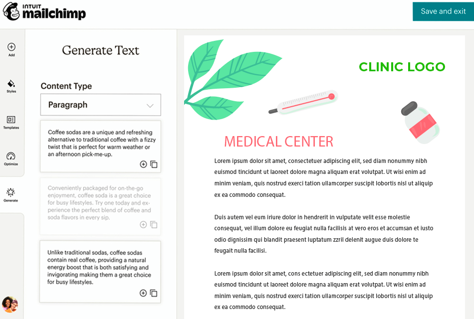 Mailchimp for email campaign.
