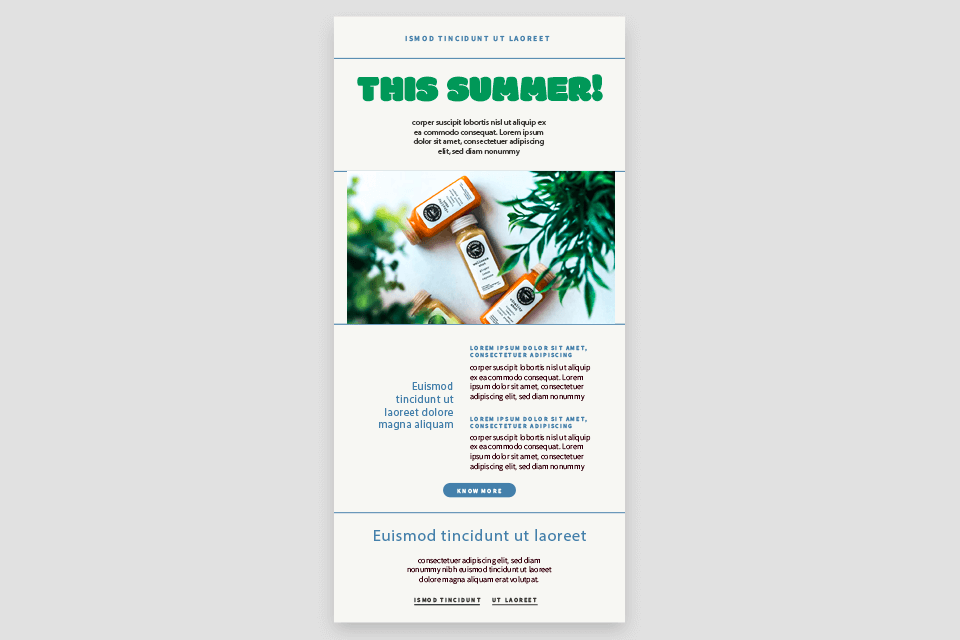 Seasonal email marketing campaigns.