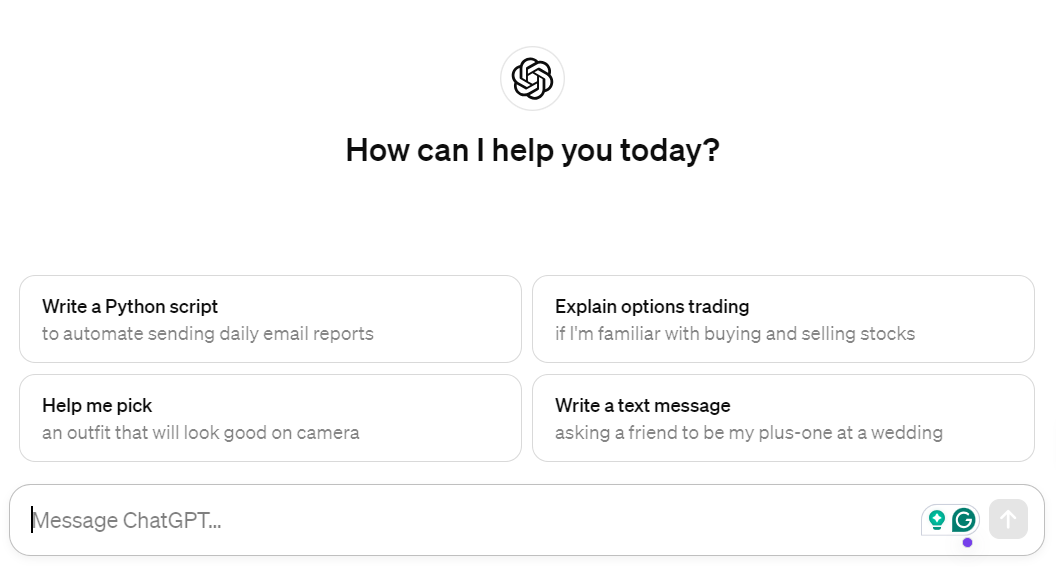 ChatGPT upit za chatovanje.
