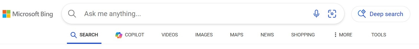 Microsoft Bing pretraga sa vestackom inteligencijom.