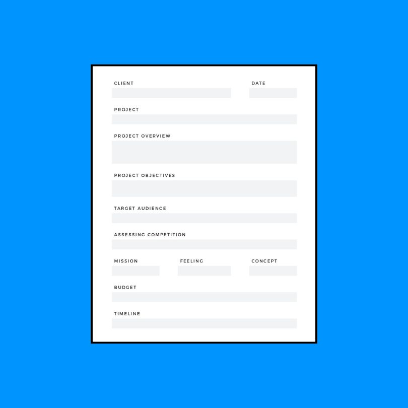How to write a design brief.