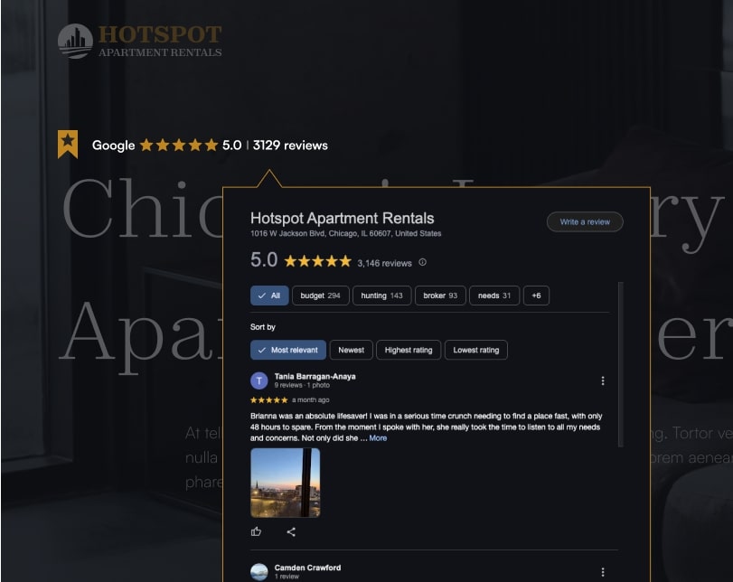 Recenzije na veb sajtu - lokalni SEO i UGC.