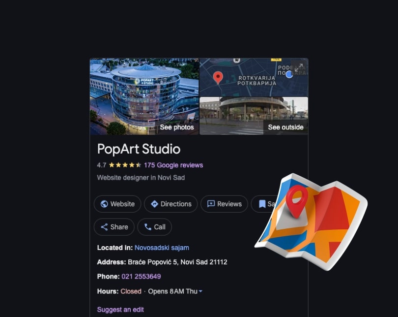 Google moje preduzece za poboljsanje lokalnog SEO-a.