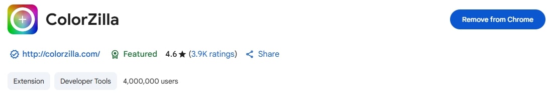 ColorZilla extension for Chrome.