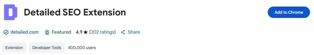 Detailed SEO Chrome Extension