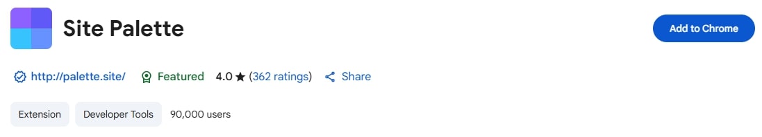 Site Palette extension for Chrome.