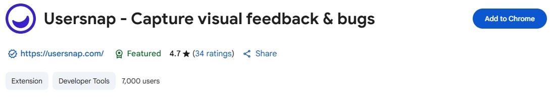 Usersnap - Capture visual feedback & bugs