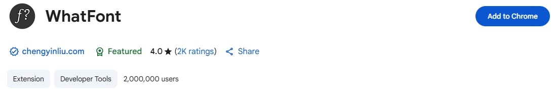 WhatFont extension for Chrome.
