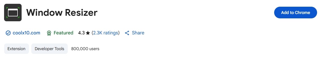 Window Resizer extension.