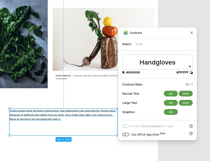 Contrast figma plugin.