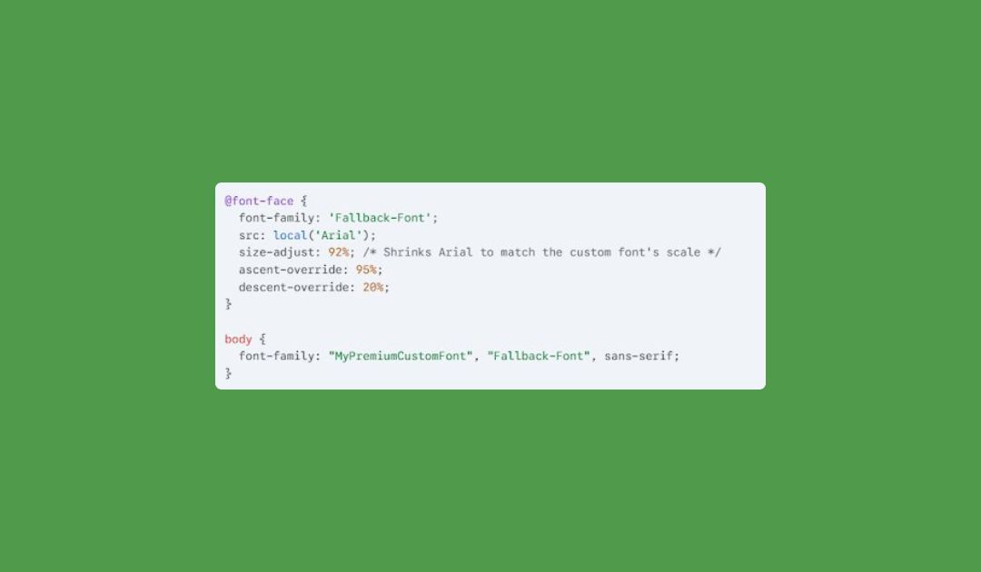 Primer usklađivanja Arial-a sa custom web fontom